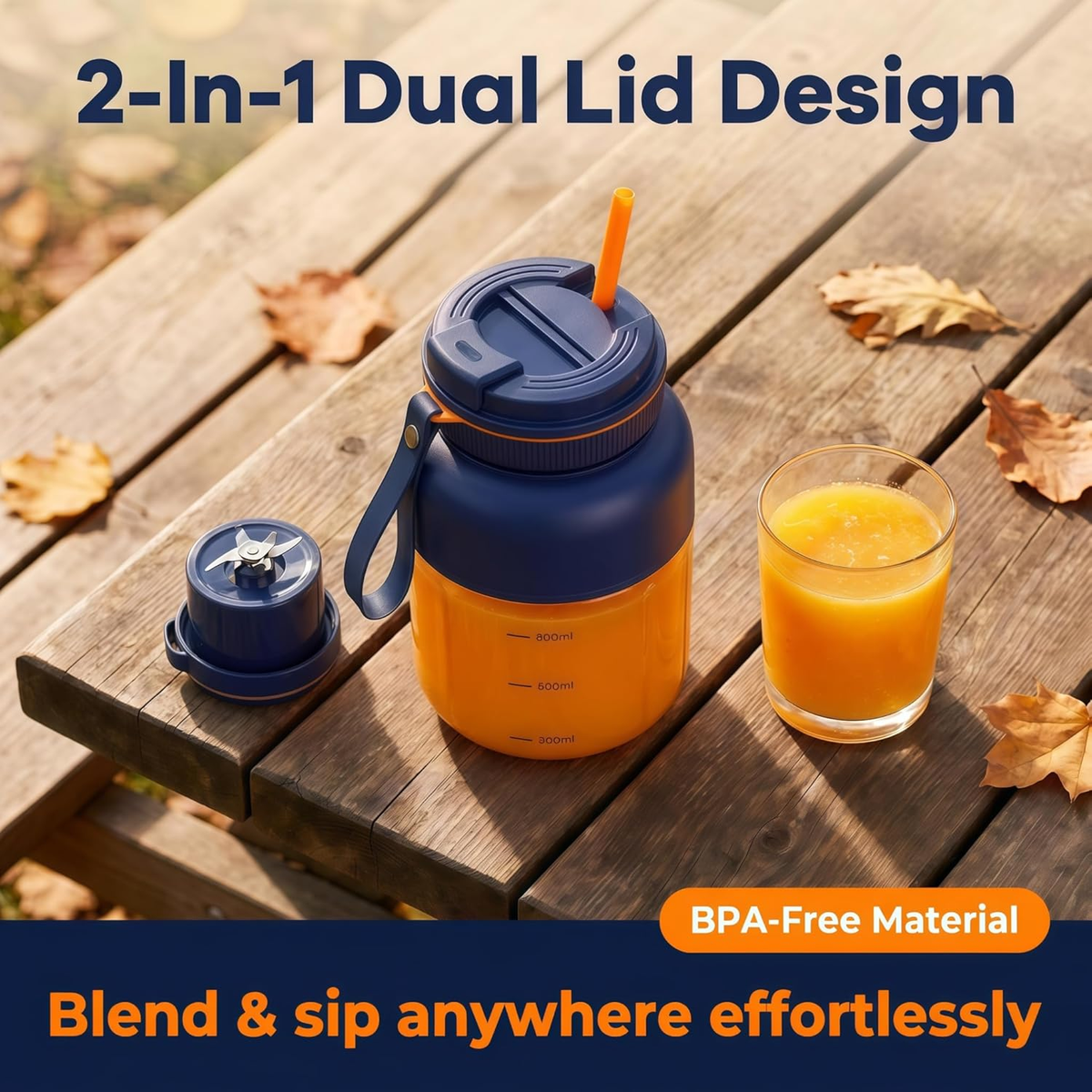 🔥Last Day 50% OFF - 🍉Alcuras Wireless Portable Blender Cup🥤💨