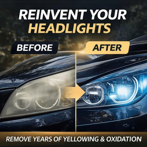 🔥Last Day 49% OFF🔥-🚘Automotive Headlamp Restoration Fluid Kit –💡Suitable for Yellowed or Foggy Lenses & Clear Surfaces | Essential for Home & Garage Use🏠